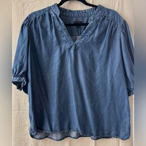 Ann Taylor Factory Blue Blouse